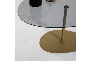 Svanabyn Sofabord 90 cm - Grå/Gull - Møbler - Bord - Sofabord & salongbord