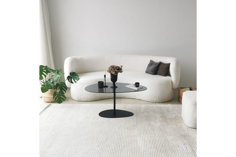 Svanabyn Sofabord 90 cm - Grå/Svart - Møbler - Bord - Sofabord & salongbord