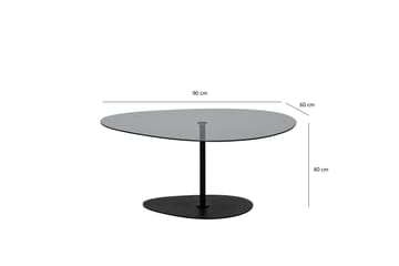 Svanabyn Sofabord 90 cm - Grå/Svart - Møbler - Bord - Sofabord & salongbord