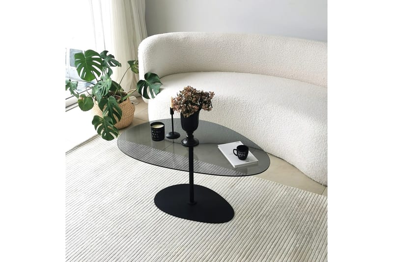 Svanabyn Sofabord 90 cm - Grå/Svart - Møbler - Bord - Sofabord & salongbord