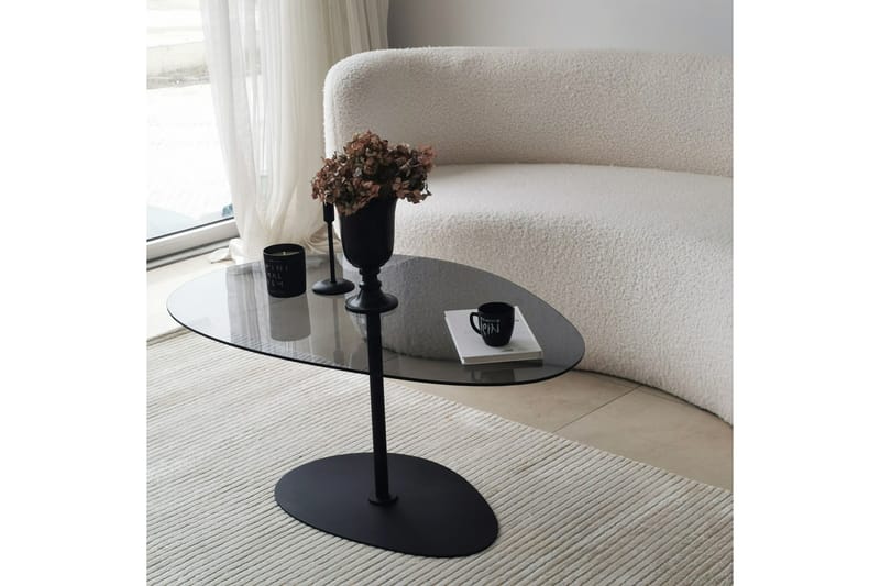 Svanabyn Sofabord 90 cm - Grå/Svart - Møbler - Bord - Sofabord & salongbord