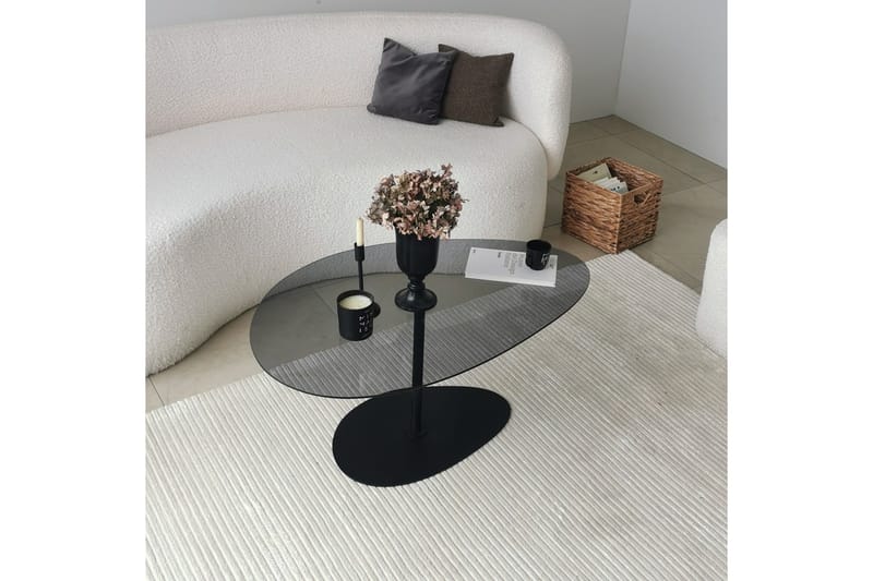 Svanabyn Sofabord 90 cm - Grå/Svart - Møbler - Bord - Sofabord & salongbord