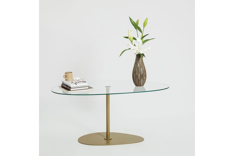 Svanabyn Sofabord 90 cm - Gull - M øbler - Bord - Sofabord & salongbord