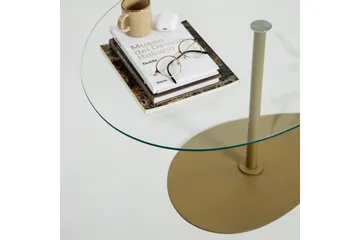 Svanabyn Sofabord 90 cm - Gull - Møbler - Bord - Sofabord & salongbord