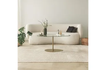 Svanabyn Sofabord 90 cm - Gull - Møbler - Bord - Sofabord & salongbord