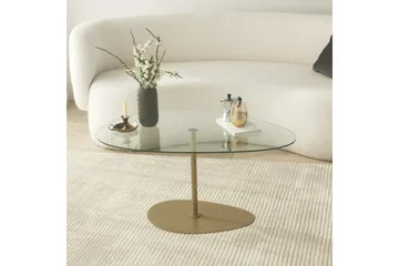 Svanabyn Sofabord 90 cm - Gull - Møbler - Bord - Sofabord & salongbord