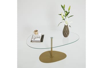 Svanabyn Sofabord 90 cm - Gull - Møbler - Bord - Sofabord & salongbord