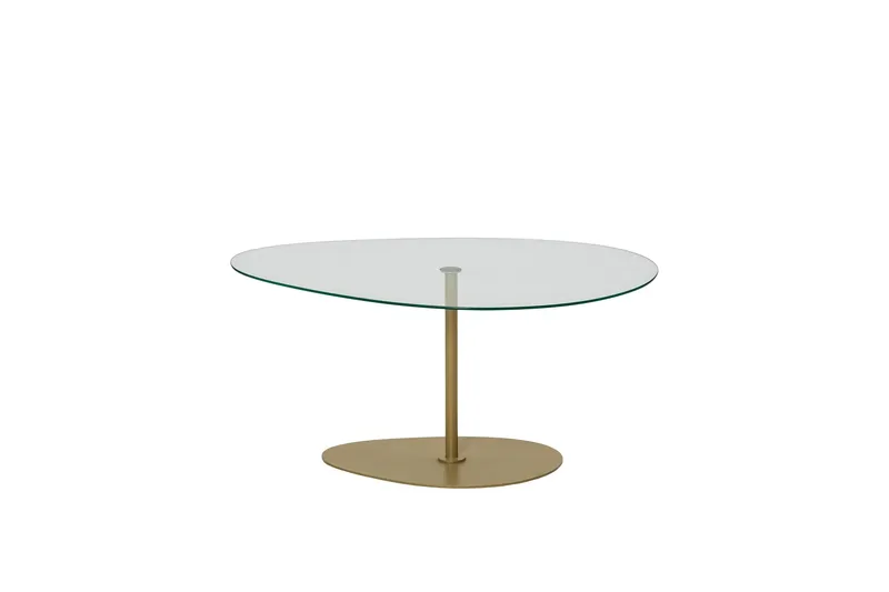 Svanabyn Sofabord 90 cm - Gull - Møbler - Bord - Sofabord & salongbord