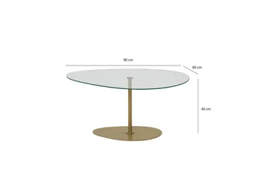 Svanabyn Sofabord 90 cm - Gull - Møbler - Bord - Sofabord & salongbord