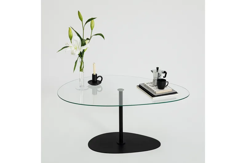 Svanabyn Sofabord 90 cm - Svart - Møbler - Bord - Sofabord & salongbord