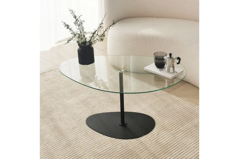 Svanabyn Sofabord 90 cm - Svart - Møbler - Bord - Sofabord & salongbord