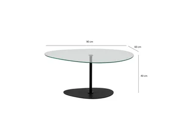 Svanabyn Sofabord 90 cm - Svart - Møbler - Bord - Sofabord & salongbord