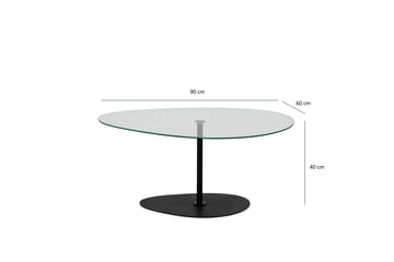 Svanabyn Sofabord 90 cm - Svart - Møbler - Bord - Sofabord & salongbord