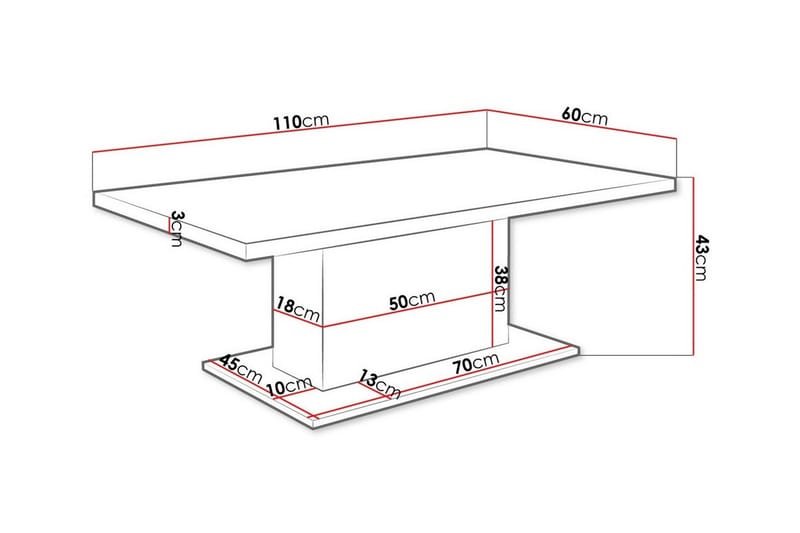 Tallow salongbord 60 cm - Møbler - Bord - Sofabord & salongbord