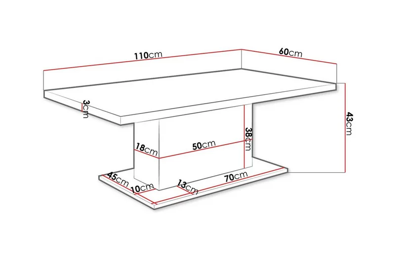 Tallow salongbord 60 cm - Møbler - Bord - Sofabord & salongbord