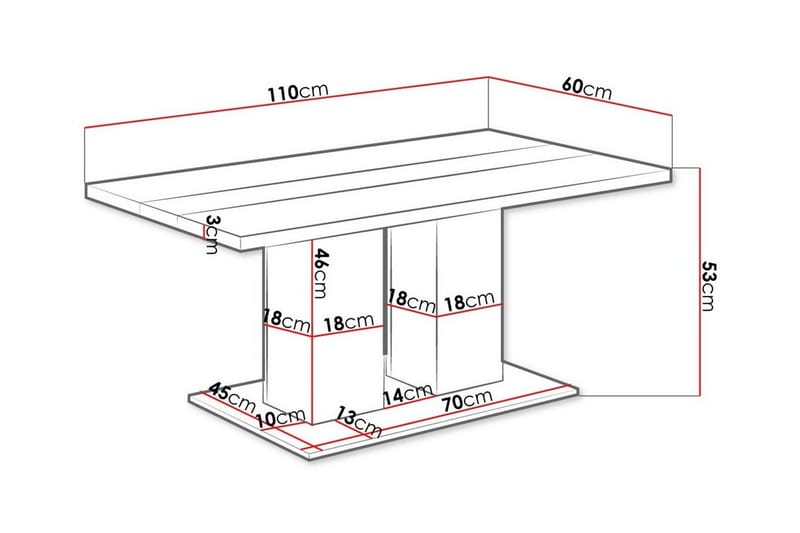 Tallow salongbord 60 cm - Møbler - Bord - Sofabord & salongbord