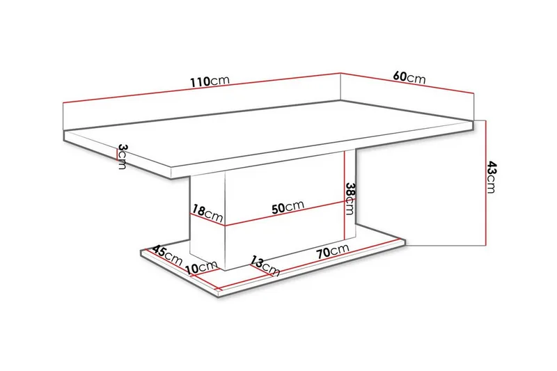 Tallow Soffbord 60 cm NO_BRAND Brown - Møbler - Bord - Sofabord & salongbord