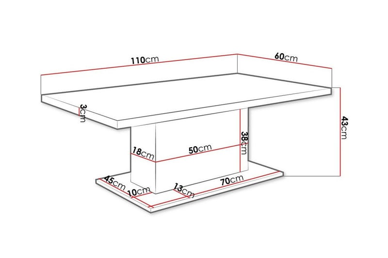 Tallow Soffbord 60 cm NO_BRAND White - Møbler - Bord - Sofabord & salongbord