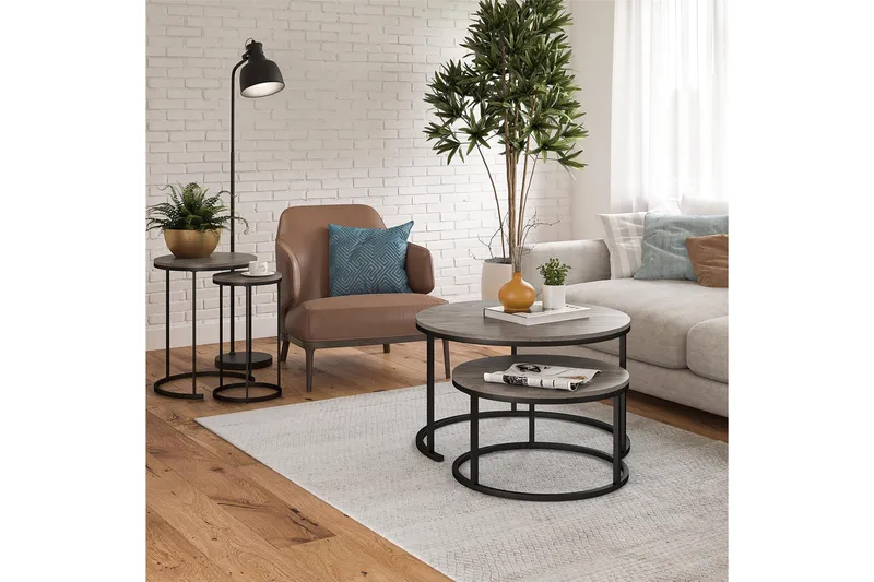 Tamazi Settbord - Grå - Møbler - Bord - Sofabord & salongbord