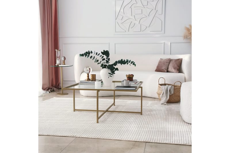 Telence Sofabord 85x35x85 cm - Guld - Møbler - Bord - Sofabord & salongbord