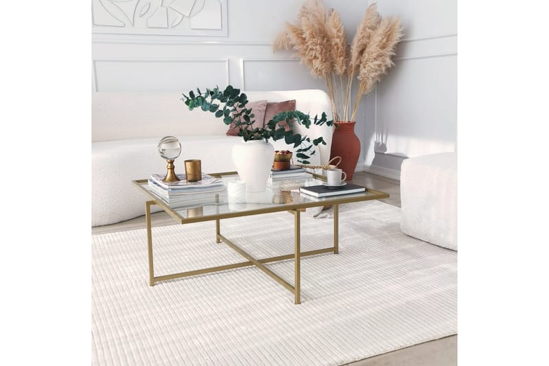 Telence Sofabord 85x35x85 cm - Guld - Møbler - Bord - Sofabord & salongbord