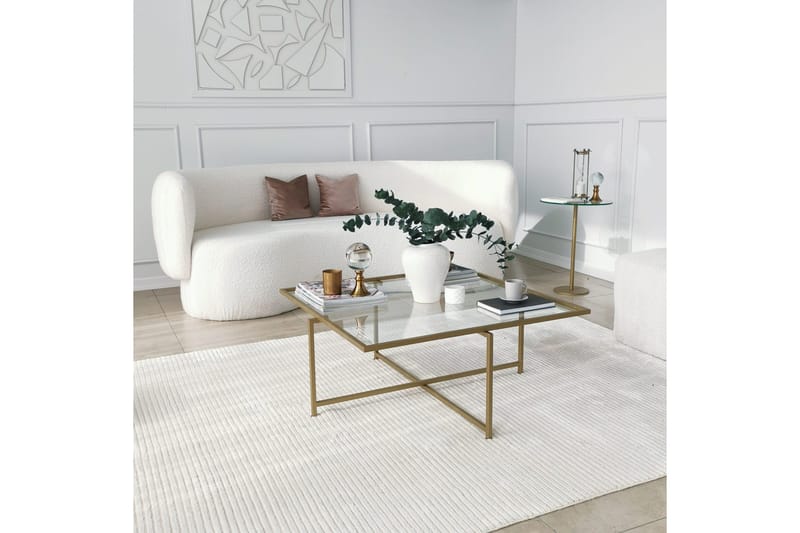 Telence Sofabord 85x35x85 cm - Guld - Møbler - Bord - Sofabord & salongbord