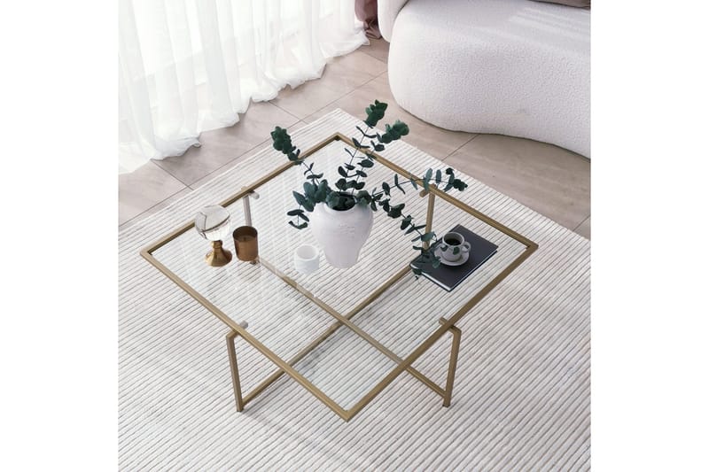 Telence Sofabord 85x35x85 cm - Guld - Møbler - Bord - Sofabord & salongbord
