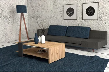 Terasa Sofabord 80 cm med Oppbevaringshylle - Valnøttsbrun/Grå - Møbler - Bord - Sofabord & salongbord - Sofabord med oppbevaring