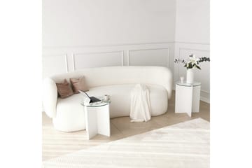 Teratio Settbord 60x40x60 cm Rundt - Hvit - Møbler - Bord - Sofabord & salongbord