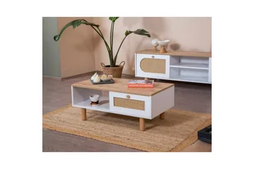 Sofabord Terra Hvit / Eik - Hvit - Møbler - Bord - Sofabord & salongbord