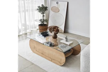 Sofabord Tevrin Sudamaleik / Transparent - Sudamaleik / Transparent - Møbler - Bord - Sofabord & salongbord