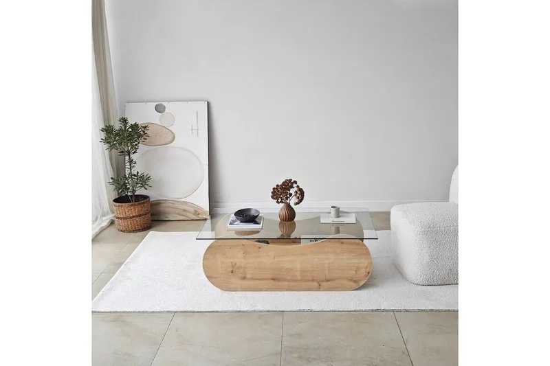 Sofabord Tevrin Sudamaleik / Transparent - Sudamaleik / Transparent - Møbler - Bord - Sofabord & salongbord