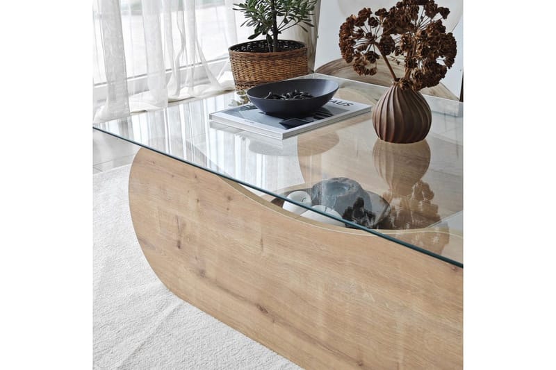 Sofabord Tevrin Sudamaleik / Transparent - Sudamaleik / Transparent - Møbler - Bord - Sofabord & salongbord