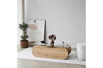 Sofabord Tevrin Sudamaleik / Transparent - Sudamaleik / Transparent - Møbler - Bord - Sofabord & salongbord