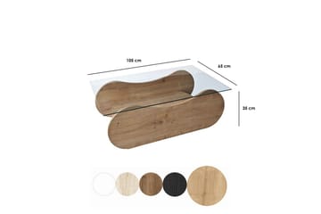 Sofabord Tevrin Sudamaleik / Transparent - Sudamaleik / Transparent - Møbler - Bord - Sofabord & salongbord