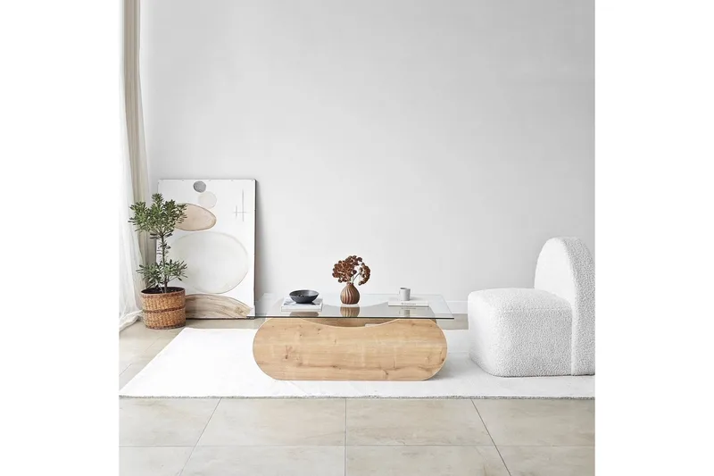 Sofabord Tevrin Sudamaleik / Transparent - Sudamaleik / Transparent - Møbler - Bord - Sofabord & salongbord