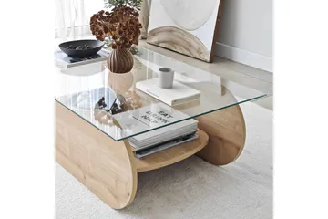 Sofabord Tevrin Sudamaleik / Transparent - Sudamaleik / Transparent - Møbler - Bord - Sofabord & salongbord