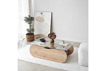 Sofabord Tevrin Sudamaleik / Transparent - Sudamaleik / Transparent - Møbler - Bord - Sofabord & salongbord