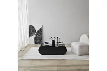 Sofabord Tevrin Svart / Transparent - Svart / Transparent - Møbler - Bord - Sofabord & salongbord