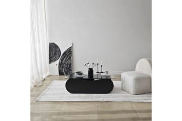 Sofabord Tevrin Svart / Transparent - Svart / Transparent - Møbler - Bord - Sofabord & salongbord