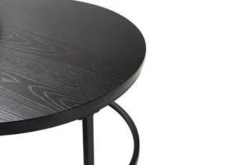 Thyra Sett med Runde Sofabord - Svart - Møbler - Bord - Sofabord & salongbord