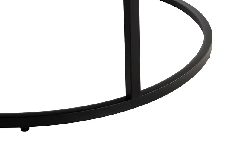 Thyra Sett med Runde Sofabord - Svart - Møbler - Bord - Sofabord & salongbord