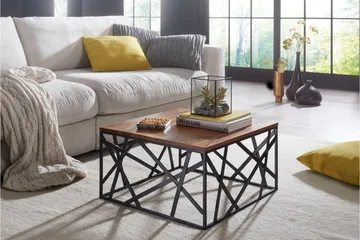 Tijero Sofabord 60 cm - Massivt Tre/Svart - Møbler - Bord - Sofabord & salongbord