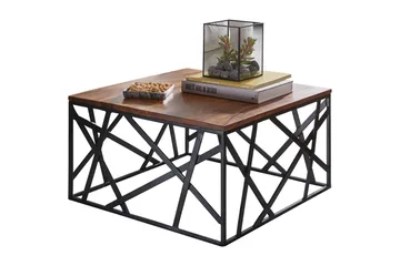 Tijero Sofabord 60 cm - Massivt Tre/Svart - Møbler - Bord - Sofabord & salongbord