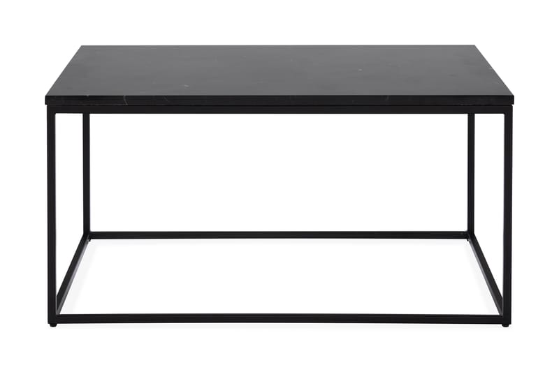 Sofabord Titania 90 cm Marmor - Svart - Sofabord & salongbord