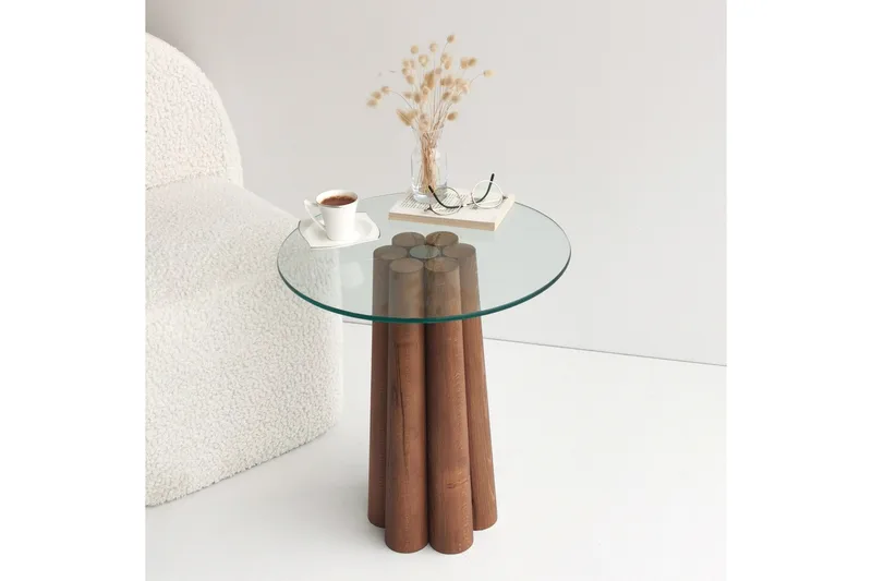 Tjadhunt Sofabord 50 cm - Valnøtt - Møbler - Bord - Sofabord & salongbord