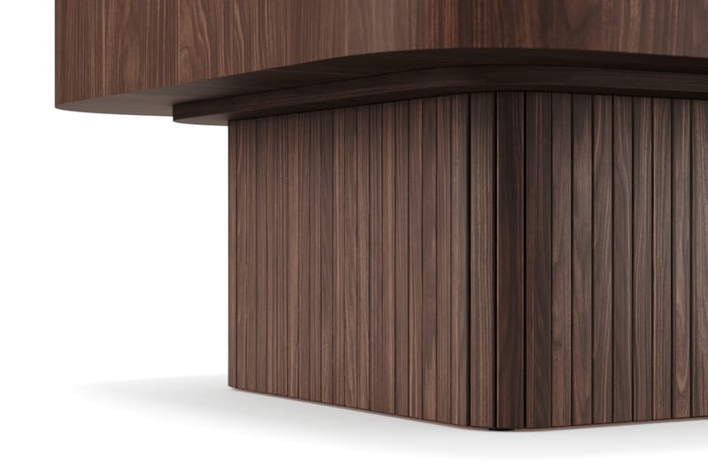 Sofabord Uppveda 80 cm - Mørkebrunt valnøtttre - Sofabord & salongbord