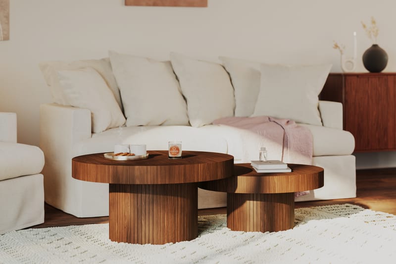 Sofabord Uppveda - Mørkebrunt valnøtttre - Sofabord & salongbord