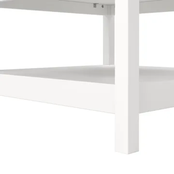 Vallvidera 81 cm Firkantet Sofabord med Oppbevaring i Malt Tre - Hvit - Møbler - Bord - Sofabord & salongbord - Sofabord med oppbevaring
