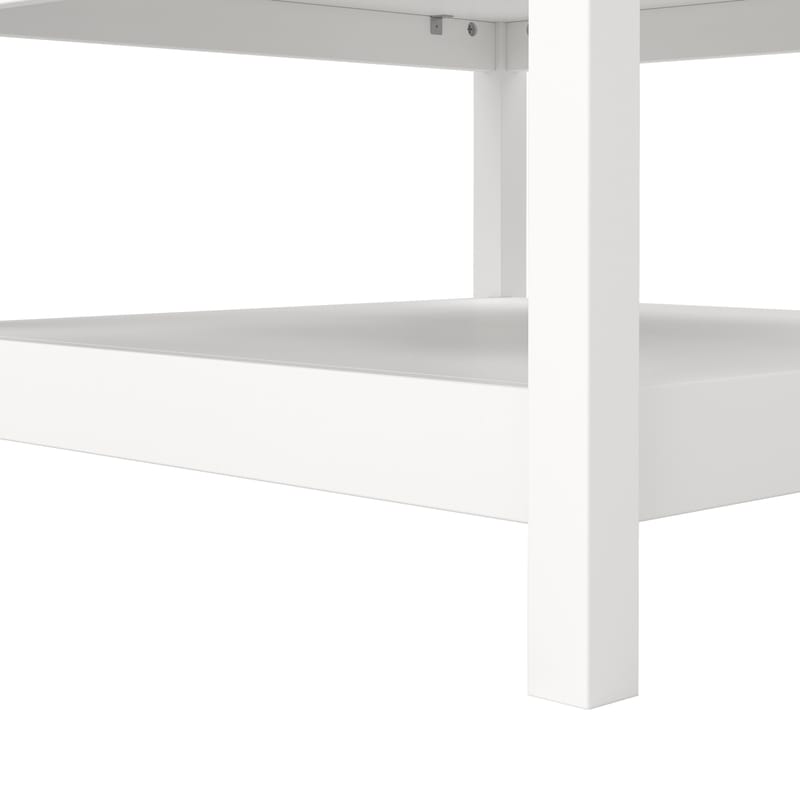 Vallvidera 81 cm Firkantet Sofabord med Oppbevaring i Malt Tre - Hvit - Møbler - Bord - Sofabord & salongbord - Sofabord med oppbevaring